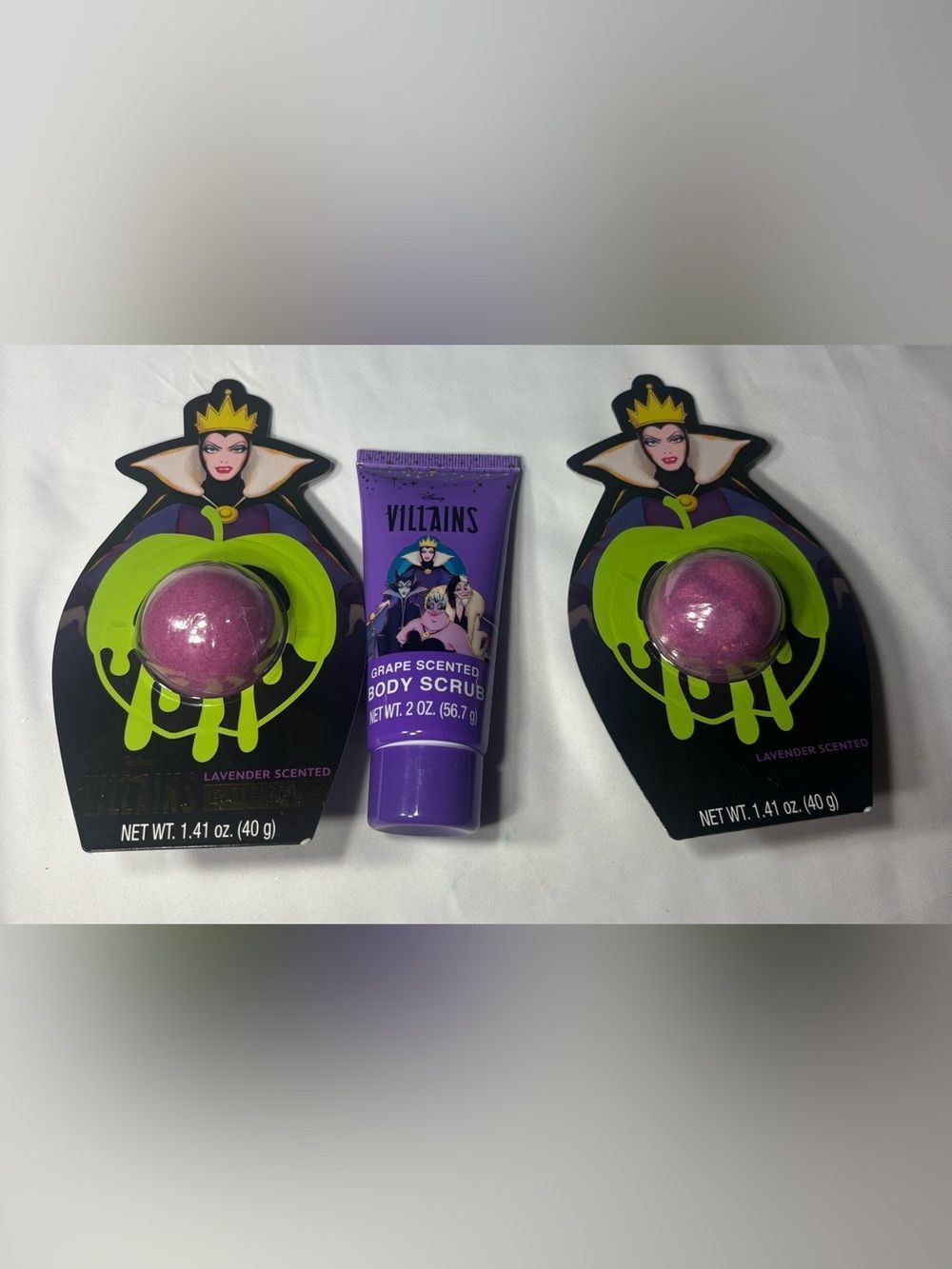 3 New Disney Villains Grape Scented Body Scrub - Purple